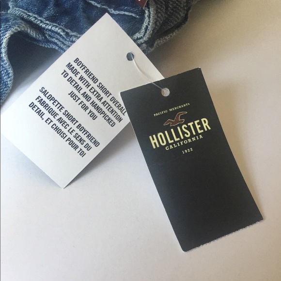 HOLLISTER XS Boyfriend Short Overall NWT - Picture 9 of 10